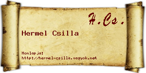 Hermel Csilla névjegykártya